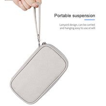 Load image into Gallery viewer, SM03 Multifunctional Digital Accessories Storage Bag with Lanyard, 19x11x3.5cm(Navy Blue), 19x11x3.5cm(Gray), 19x11x3.5cm(Pink), 19x11x3.5cm(Black)