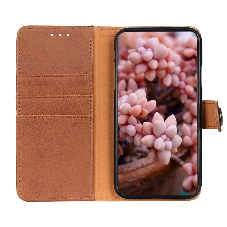 KHAZNEH Cowhide Texture Horizontal Flip Leather Case with Holder & Card Slots & Wallet, For Samsung Galaxy M32
