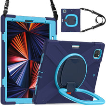 Load image into Gallery viewer, Silicone + PC Protective Case with Holder &amp; Shoulder Strap, For iPad Pro 12.9 2022 / 2021, For Amazon Kindle Fire HD 10 2021
