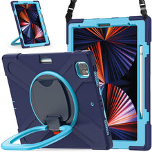 Load image into Gallery viewer, Silicone + PC Protective Case with Holder &amp; Shoulder Strap, For iPad Pro 12.9 2022 / 2021, For Amazon Kindle Fire HD 10 2021