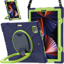 Load image into Gallery viewer, Silicone + PC Protective Case with Holder &amp; Shoulder Strap, For iPad Pro 12.9 2022 / 2021, For Amazon Kindle Fire HD 10 2021