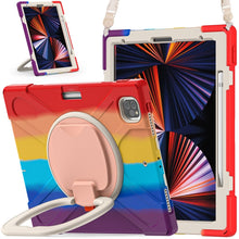 Load image into Gallery viewer, Silicone + PC Protective Case with Holder &amp; Shoulder Strap, For iPad Pro 12.9 2022 / 2021, For Amazon Kindle Fire HD 10 2021