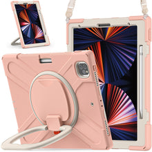 Load image into Gallery viewer, Silicone + PC Protective Case with Holder &amp; Shoulder Strap, For iPad Pro 12.9 2022 / 2021, For Amazon Kindle Fire HD 10 2021