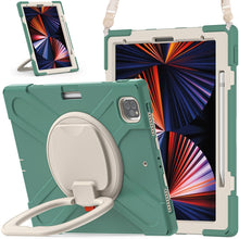 Load image into Gallery viewer, Silicone + PC Protective Case with Holder &amp; Shoulder Strap, For iPad Pro 12.9 2022 / 2021, For Amazon Kindle Fire HD 10 2021