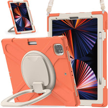 Load image into Gallery viewer, Silicone + PC Protective Case with Holder &amp; Shoulder Strap, For iPad Pro 12.9 2022 / 2021, For Amazon Kindle Fire HD 10 2021