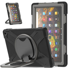 Load image into Gallery viewer, Silicone + PC Protective Case with Holder &amp; Shoulder Strap, For iPad Pro 12.9 2022 / 2021, For Amazon Kindle Fire HD 10 2021