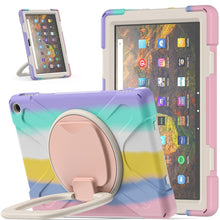 Load image into Gallery viewer, Silicone + PC Protective Case with Holder &amp; Shoulder Strap, For iPad Pro 12.9 2022 / 2021, For Amazon Kindle Fire HD 10 2021