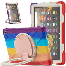 Load image into Gallery viewer, Silicone + PC Protective Case with Holder &amp; Shoulder Strap, For iPad Pro 12.9 2022 / 2021, For Amazon Kindle Fire HD 10 2021