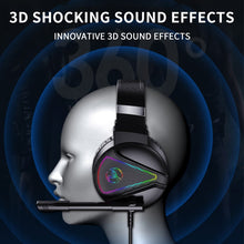 Load image into Gallery viewer, HXSJ F16 3.5mm + USB Port RGB Light Stereo Gaming Headset with Microphone