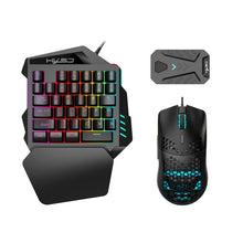 Load image into Gallery viewer, HXSJ V100+J900+P8 One-handed Keyboard + Programming Gaming Mouse + Keyboard Mouse Converter Set, V100+J900+P8