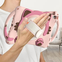 Load image into Gallery viewer, Cute Cat King Kids Shockproof EVA Protective Case with Holder &amp; Shoulder Strap &amp; Handle, For iPad 9.7 2018 / 2017 / Air / Air 2 / Pro 9.7