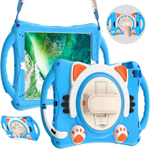 Load image into Gallery viewer, Cute Cat King Kids Shockproof EVA Protective Case with Holder &amp; Shoulder Strap &amp; Handle, For iPad 9.7 2018 / 2017 / Air / Air 2 / Pro 9.7