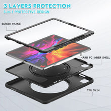 Load image into Gallery viewer, Shockproof TPU + PC Protective Case with 360 Degree Rotation Foldable Handle Grip Holder &amp; Pen Slot, For iPad Pro 12.9 2020 / 2018, For Samsung Galaxy Tab S6 Lite 10.4 inch P610, For Samsung Galaxy Tab A 8.0 2019 T290