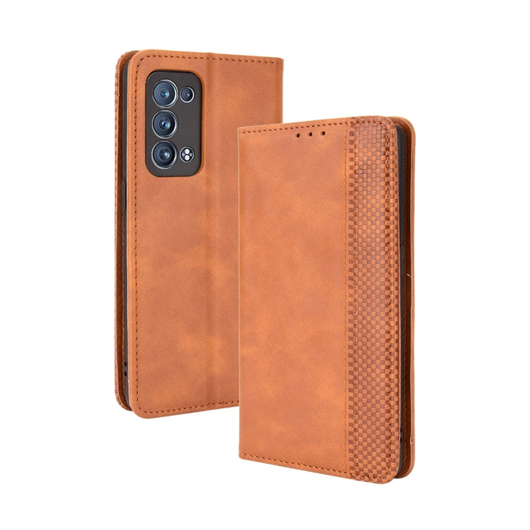 Magnetic Buckle Retro Crazy Horse Texture Horizontal Flip Leather Case with Holder & Card Slots & Photo Frame, For Motorola Moto G Stylus 5G 2021, For OPPO Reno6 5G, For OPPO Reno6 Pro 5G, For OPPO Reno6 Pro+ 5G, For vivo X60 Pro / X60 5G Curved Surfac...