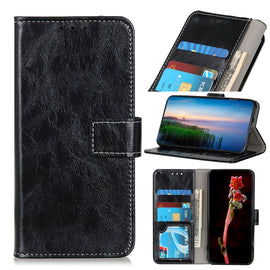 Retro Crazy Horse Texture Horizontal Flip Leather Case with Holder & Card Slots & Photo Frame & Wallet, For Samsung Galaxy M32