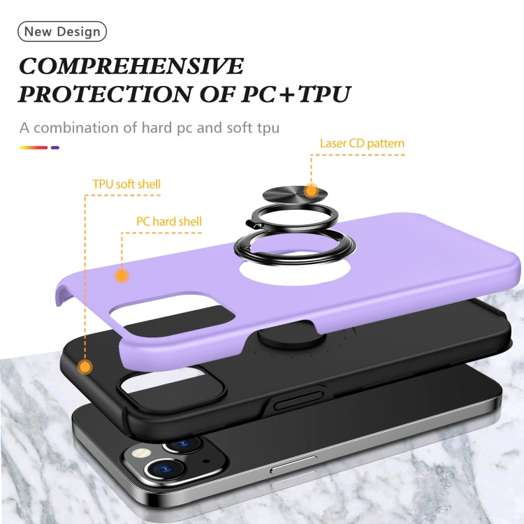 PC + TPU Shockproof Magnetic Protective Case with Invisible Ring Holder, For iPhone 13 mini, For iPhone 13, For iPhone 13 Pro, For iPhone 13 Pro Max