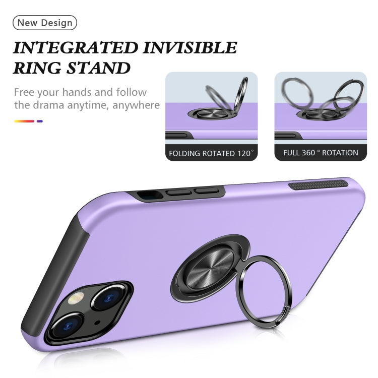 PC + TPU Shockproof Magnetic Protective Case with Invisible Ring Holder, For iPhone 13 mini, For iPhone 13, For iPhone 13 Pro, For iPhone 13 Pro Max