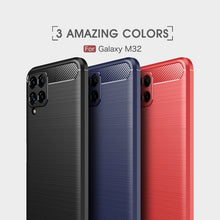 Load image into Gallery viewer, Brushed Texture Carbon Fiber TPU Case, For Samsung Galaxy M32 (india)