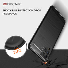 Load image into Gallery viewer, Brushed Texture Carbon Fiber TPU Case, For Samsung Galaxy M32 (india)