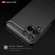 Load image into Gallery viewer, Brushed Texture Carbon Fiber TPU Case, For Samsung Galaxy M32 (india)