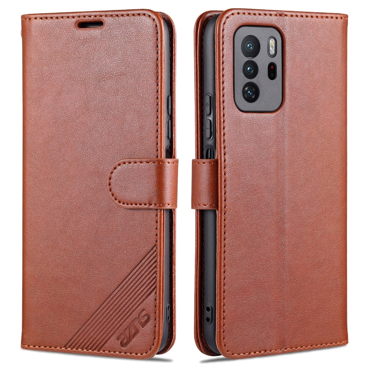 AZNS Sheepskin Texture Horizontal Flip Leather Case with Holder & Card Slots & Wallet, For Xiaomi Poco M3 Pro 5G / Redmi Note 10 5G, For Xiaomi Poco X3 GT / Redmi Note 10 Pro 5G