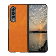 Load image into Gallery viewer, Two-color Cowhide Texture PU Shockproof Protective Case, For Samsung Galaxy Z Fold3 5G