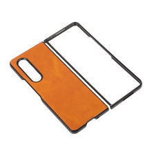 Load image into Gallery viewer, Two-color Cowhide Texture PU Shockproof Protective Case, For Samsung Galaxy Z Fold3 5G