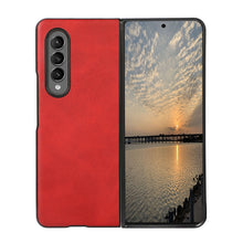 Load image into Gallery viewer, Two-color Cowhide Texture PU Shockproof Protective Case, For Samsung Galaxy Z Fold3 5G