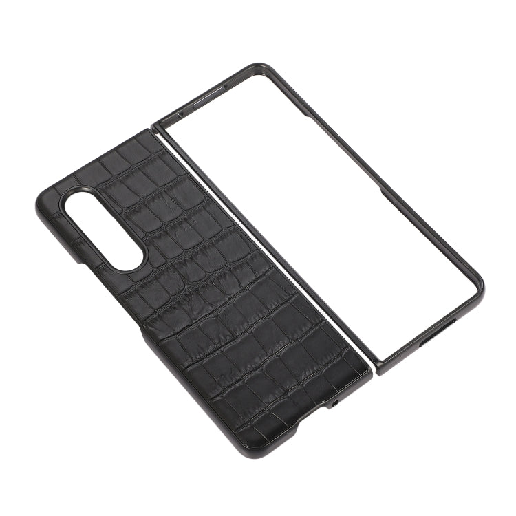 Crocodile Texture PU Shockproof Protective Case, For Samsung Galaxy Z Fold3 5G