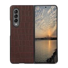 Load image into Gallery viewer, Crocodile Texture PU Shockproof Protective Case, For Samsung Galaxy Z Fold3 5G