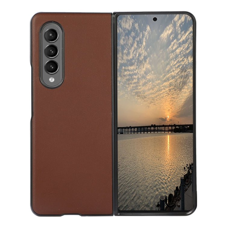 Lambskin Texture Shockproof Protective Leather Case, For Samsung Galaxy Z Fold3 5G