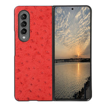 Load image into Gallery viewer, Ostrich Skin Texture Shockproof Protective Leather Case, For Samsung Galaxy Z Fold3 5G