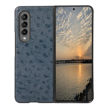 Load image into Gallery viewer, Ostrich Skin Texture Shockproof Protective Leather Case, For Samsung Galaxy Z Fold3 5G