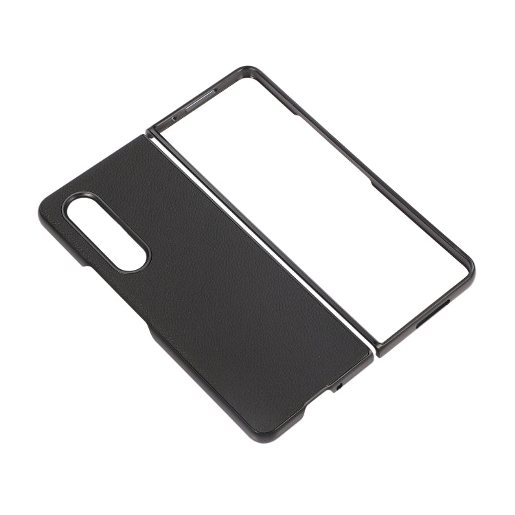 Genuine Leather Shockproof Protective Leather Case, For Samsung Galaxy Z Fold3 5G