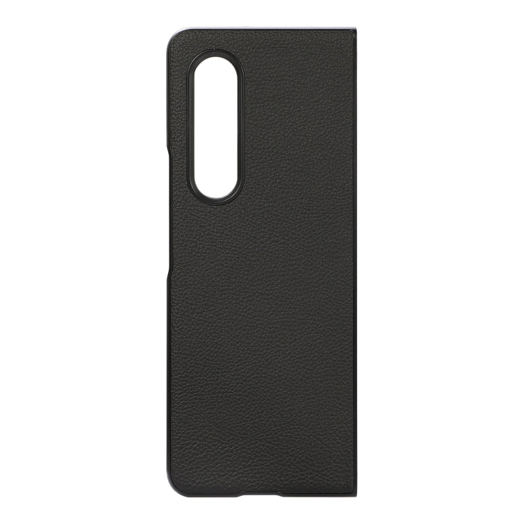 Genuine Leather Shockproof Protective Leather Case, For Samsung Galaxy Z Fold3 5G
