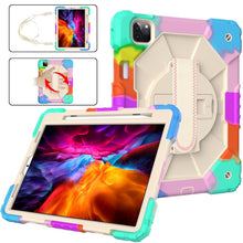 Load image into Gallery viewer, Contrast Color Robot Shockproof Silicon + PC Protective Case with Holder &amp; Shoulder Strap For iPad Pro 11 2021 / 2020 / 2018 / iPad Air 4 10.9 2020, For iPad Pro 11 2022 / 2021 / 2020 / 2018 / iPad Air 4 10.9 2020