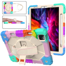 Load image into Gallery viewer, Contrast Color Robot Shockproof Silicon + PC Protective Case with Holder &amp; Shoulder Strap For iPad Pro 11 2021 / 2020 / 2018 / iPad Air 4 10.9 2020, For iPad Pro 11 2022 / 2021 / 2020 / 2018 / iPad Air 4 10.9 2020