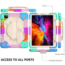 Load image into Gallery viewer, Contrast Color Robot Shockproof Silicon + PC Protective Case with Holder &amp; Shoulder Strap For iPad Pro 11 2021 / 2020 / 2018 / iPad Air 4 10.9 2020, For iPad Pro 11 2022 / 2021 / 2020 / 2018 / iPad Air 4 10.9 2020
