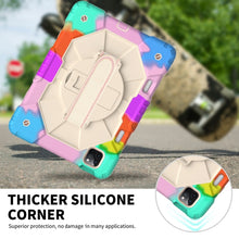 Load image into Gallery viewer, Contrast Color Robot Shockproof Silicon + PC Protective Case with Holder &amp; Shoulder Strap For iPad Pro 11 2021 / 2020 / 2018 / iPad Air 4 10.9 2020, For iPad Pro 11 2022 / 2021 / 2020 / 2018 / iPad Air 4 10.9 2020