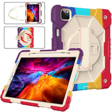 Load image into Gallery viewer, Contrast Color Robot Shockproof Silicon + PC Protective Case with Holder &amp; Shoulder Strap For iPad Pro 11 2021 / 2020 / 2018 / iPad Air 4 10.9 2020, For iPad Pro 11 2022 / 2021 / 2020 / 2018 / iPad Air 4 10.9 2020