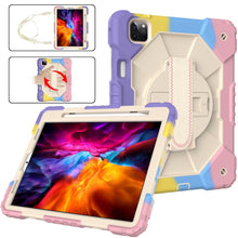 Load image into Gallery viewer, Contrast Color Robot Shockproof Silicon + PC Protective Case with Holder &amp; Shoulder Strap For iPad Pro 11 2021 / 2020 / 2018 / iPad Air 4 10.9 2020, For iPad Pro 11 2022 / 2021 / 2020 / 2018 / iPad Air 4 10.9 2020