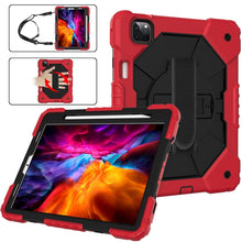 Load image into Gallery viewer, Contrast Color Robot Shockproof Silicon + PC Protective Case with Holder &amp; Shoulder Strap For iPad Pro 11 2021 / 2020 / 2018 / iPad Air 4 10.9 2020, For iPad Pro 11 2022 / 2021 / 2020 / 2018 / iPad Air 4 10.9 2020