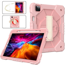 Load image into Gallery viewer, Contrast Color Robot Shockproof Silicon + PC Protective Case with Holder &amp; Shoulder Strap For iPad Pro 11 2021 / 2020 / 2018 / iPad Air 4 10.9 2020, For iPad Pro 11 2022 / 2021 / 2020 / 2018 / iPad Air 4 10.9 2020