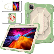 Load image into Gallery viewer, Contrast Color Robot Shockproof Silicon + PC Protective Case with Holder &amp; Shoulder Strap For iPad Pro 11 2021 / 2020 / 2018 / iPad Air 4 10.9 2020, For iPad Pro 11 2022 / 2021 / 2020 / 2018 / iPad Air 4 10.9 2020
