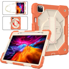Load image into Gallery viewer, Contrast Color Robot Shockproof Silicon + PC Protective Case with Holder &amp; Shoulder Strap For iPad Pro 11 2021 / 2020 / 2018 / iPad Air 4 10.9 2020, For iPad Pro 11 2022 / 2021 / 2020 / 2018 / iPad Air 4 10.9 2020