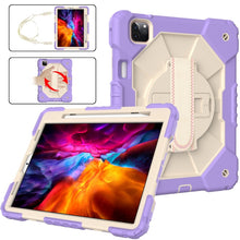 Load image into Gallery viewer, Contrast Color Robot Shockproof Silicon + PC Protective Case with Holder &amp; Shoulder Strap For iPad Pro 11 2021 / 2020 / 2018 / iPad Air 4 10.9 2020, For iPad Pro 11 2022 / 2021 / 2020 / 2018 / iPad Air 4 10.9 2020