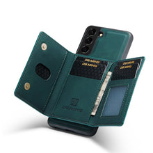 Load image into Gallery viewer, DG.MING M2 Series 3-Fold Multi Card Bag Back Cover Shockproof Case with Wallet &amp; Holder Function, For Samsung Galaxy S21, For Samsung Galaxy S21 FE, For Samsung Galaxy S21+