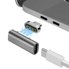 Load image into Gallery viewer, 100W USB-C / Type-C Female to 20 Pin Magnetic USB-C / Type-C Male Elbow Adapter