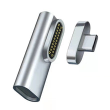 Load image into Gallery viewer, 100W USB-C / Type-C Female to 20 Pin Magnetic USB-C / Type-C Male Elbow Adapter