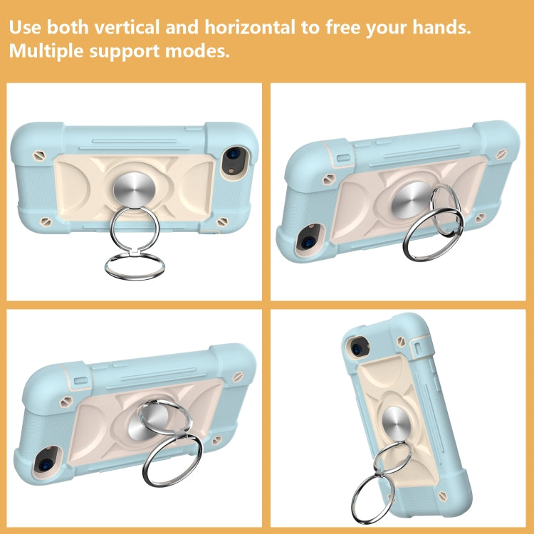 Shockproof Silicone + PC Protective Case with Dual-Ring Holder, For iPhone 6/6s/7/8/SE 2022 / SE 2020, For iPhone 6 Plus/6s Plus/7 Plus/8 Plus, For iPhone X / XS, For iPhone XR